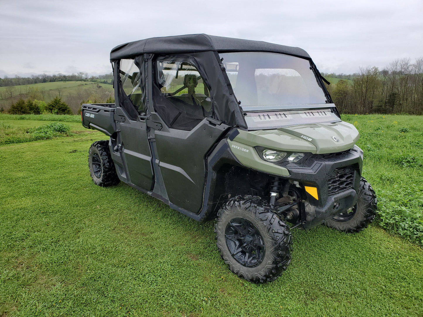 Can-Am Defender Max 4 - Full Cab Enclosure For Hard Windshield (Half Doors) - Full Cab Enclosure