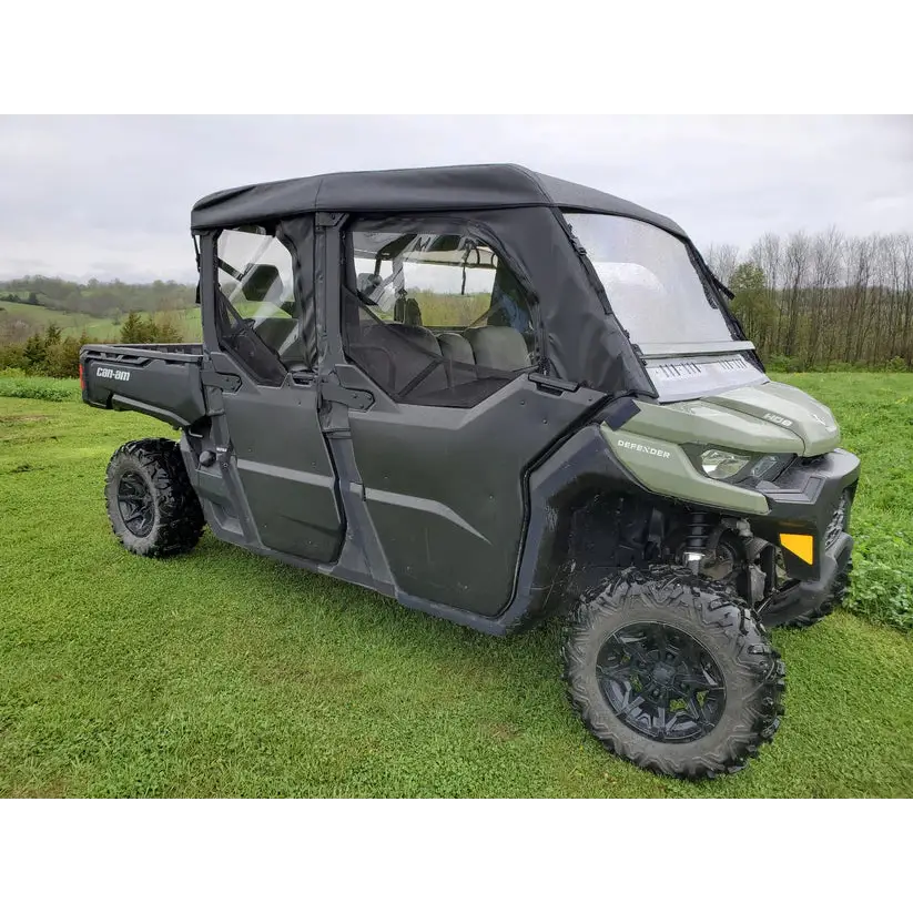 Can-Am Defender Max 4 - Full Cab Enclosure For Hard Windshield (Half Doors)