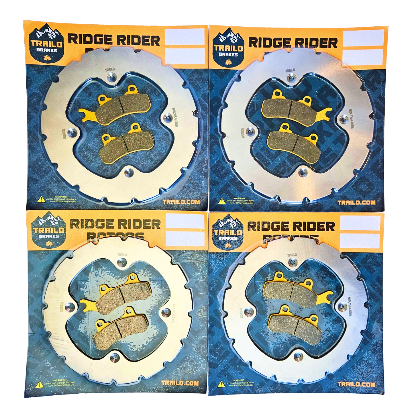 Can-Am Defender MAX 6-Seater/PRO/6x6 HD10/HD9/HD8/HD7 2016-2026 Ridge Rider Rotor and Pad Kit - Pad & Rotor Kit