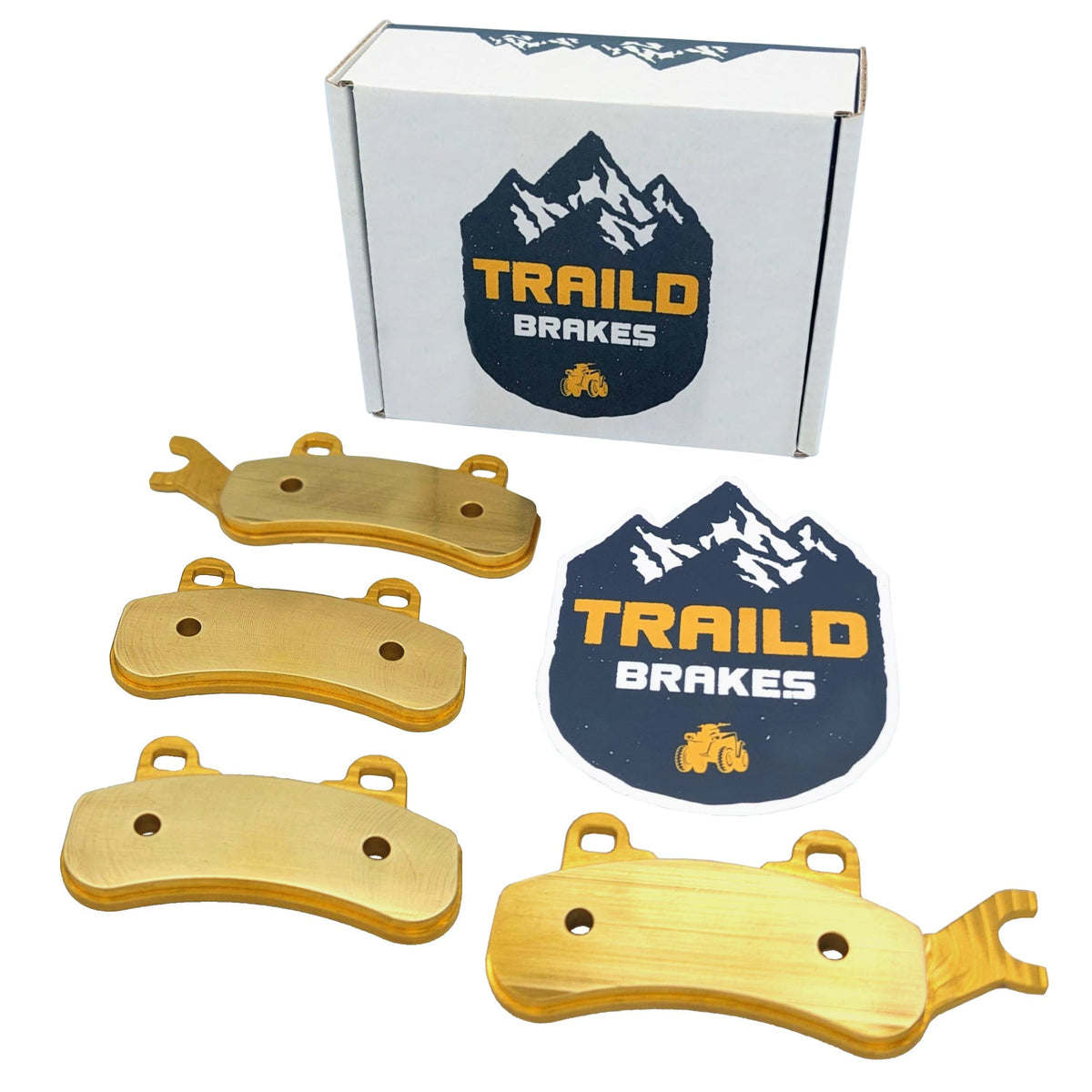Can-Am Defender MAX HD7 HD8 HD9 HD10 HD11 6x6 & PRO 2017-2026 Front & Rear Brass Brake Pad Set - Single Axle Set (Front