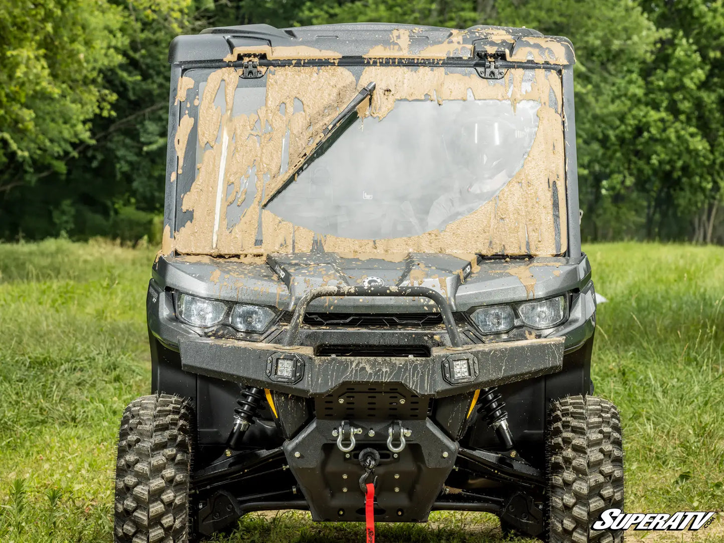 Can-Am Defender MaxDrive Power Flip Glass Windshield