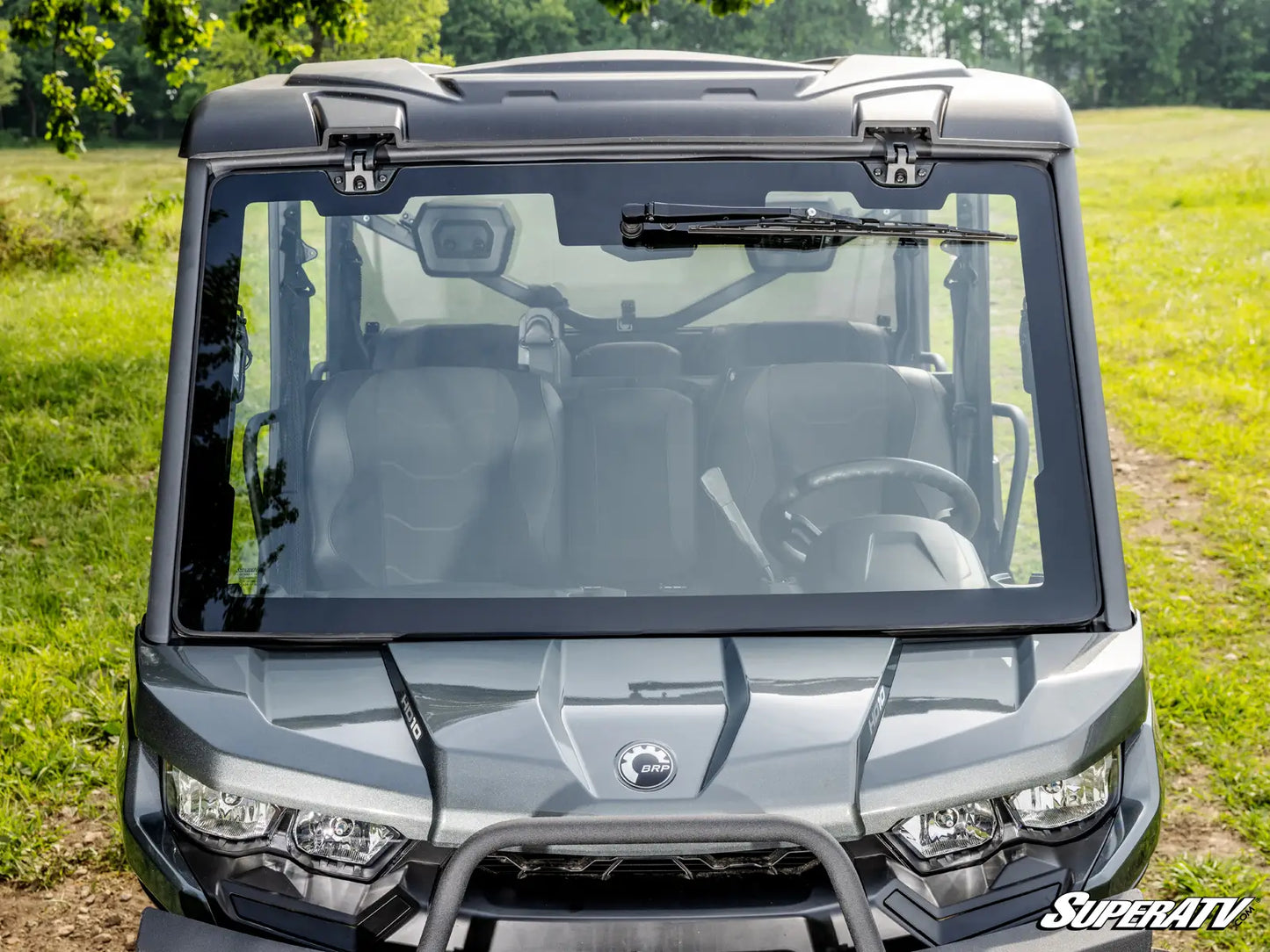 Can-Am Defender MaxDrive Power Flip Glass Windshield