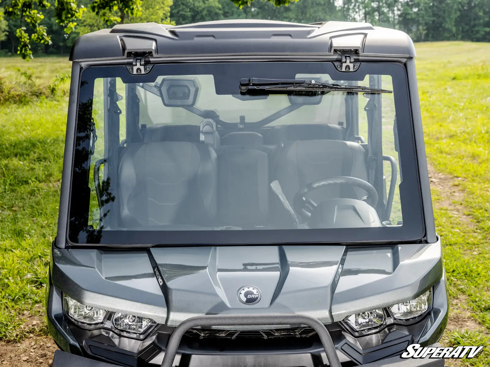 Can-Am Defender MaxDrive Power Flip Glass Windshield