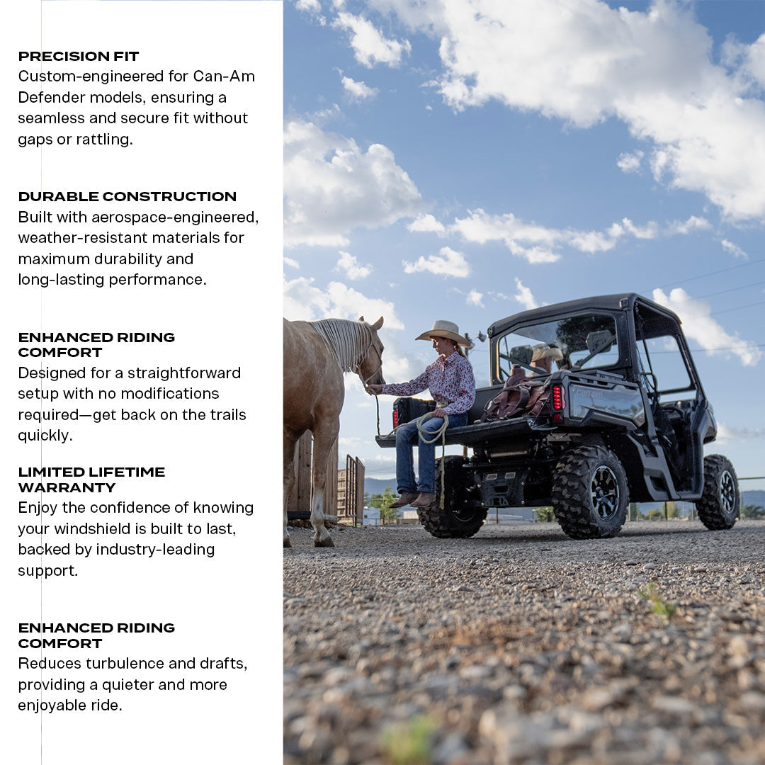 Can-Am Defender Tinted Rear Windshield - Rear Windshield