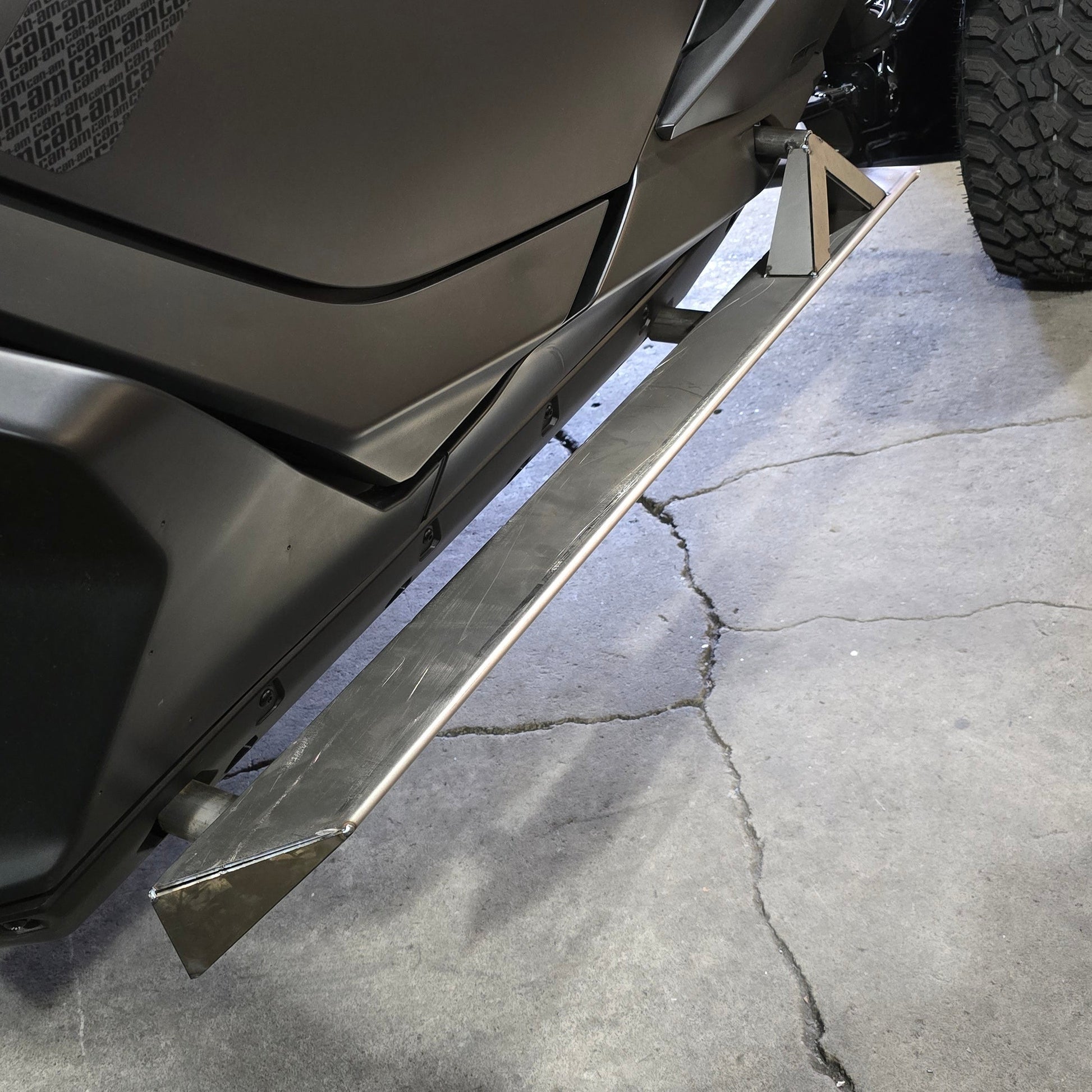 Can-Am Maverick R 2-Seat Rock Slider Steps - Raw - Rock Sliders