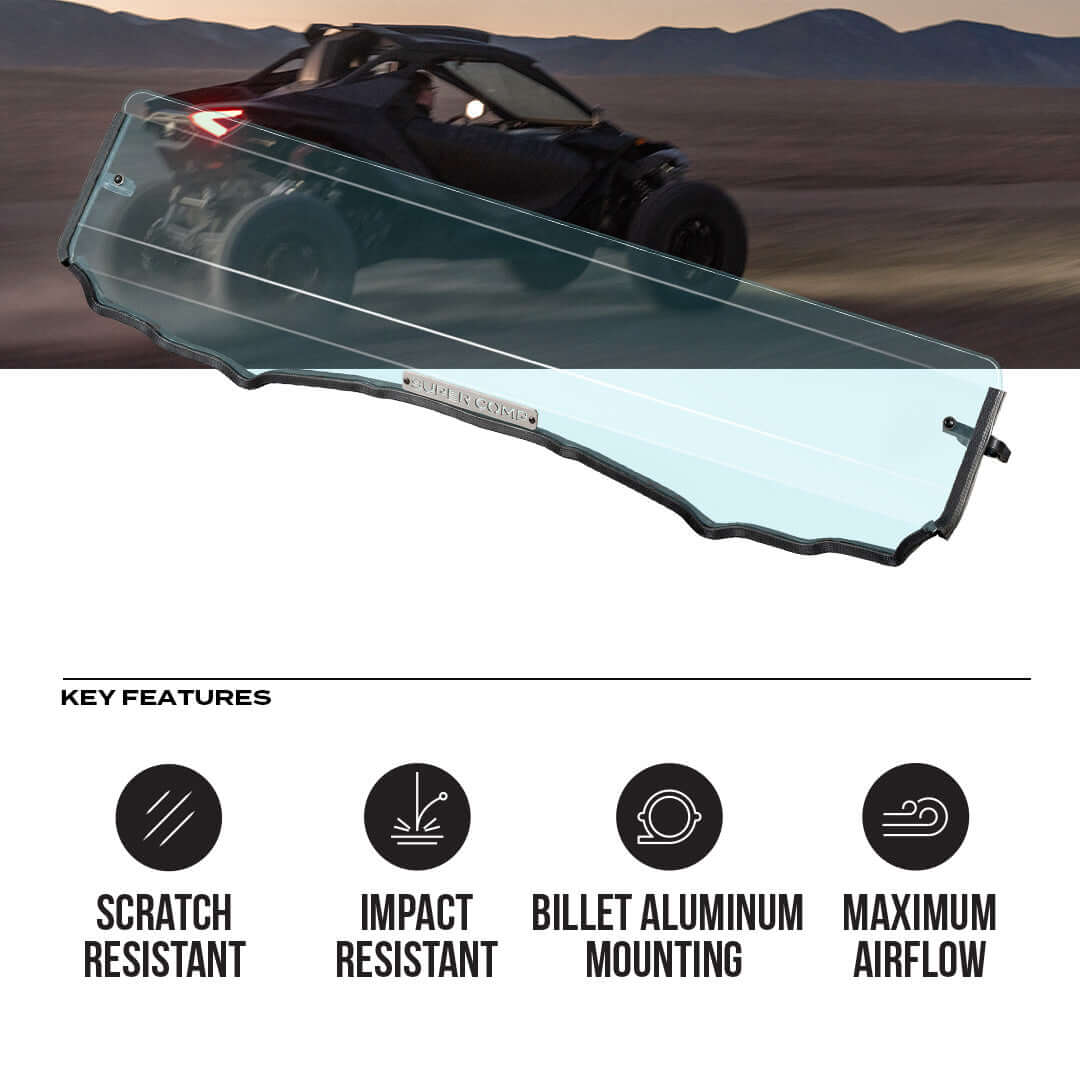 Can-Am Maverick R Polycarbonate Half Front Windshield - Polycarbonate Front Windshield