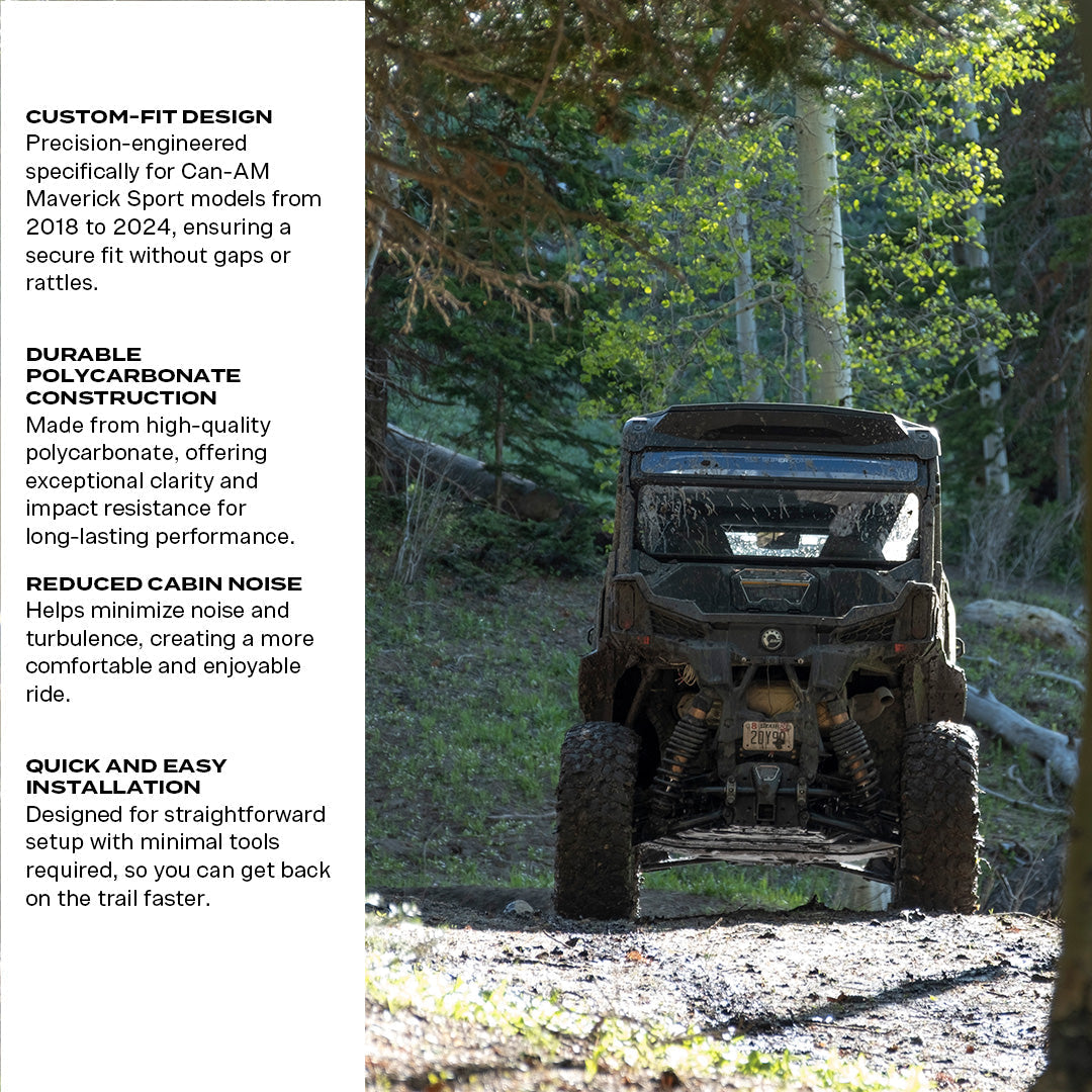 Can-Am Maverick Sport Tinted Rear Windshield - Rear Windshield