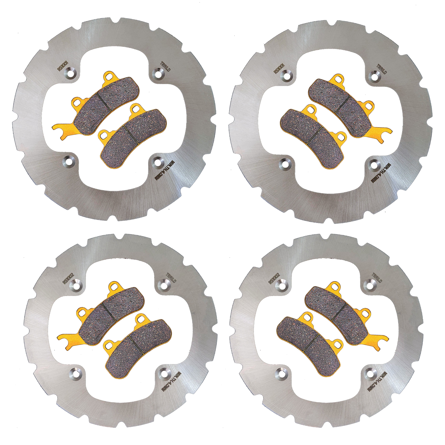 Can-Am Maverick Sport/Trail 2018-2026 Ridge Rider Rotor and Pad Kit - Ceramic Pad & Rotor Set - Pad & Rotor Kit