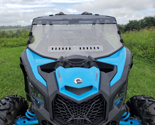 Can-Am Maverick X3 - 2 Pc Windshield with Tinted Visor w/Hard Coat Vent and Clamp Options - Windshields