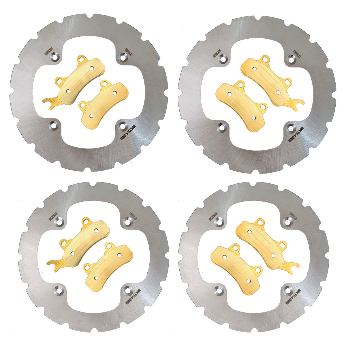 Can-Am Maverick X3 2017-2026 Ridge Rider Rotor and Pad Kit - Brass Pad & Rotor Set - Pad & Rotor Kit