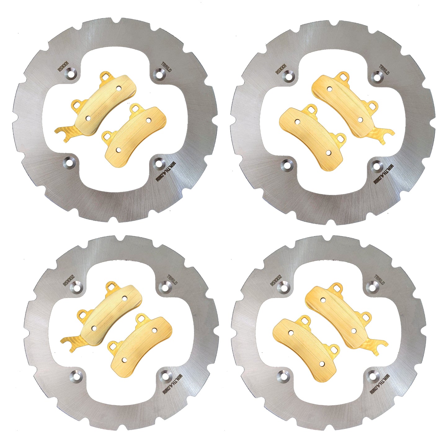 Can-Am Maverick X3 2017-2026 Ridge Rider Rotor and Pad Kit - Brass Pad & Rotor Set - Pad & Rotor Kit