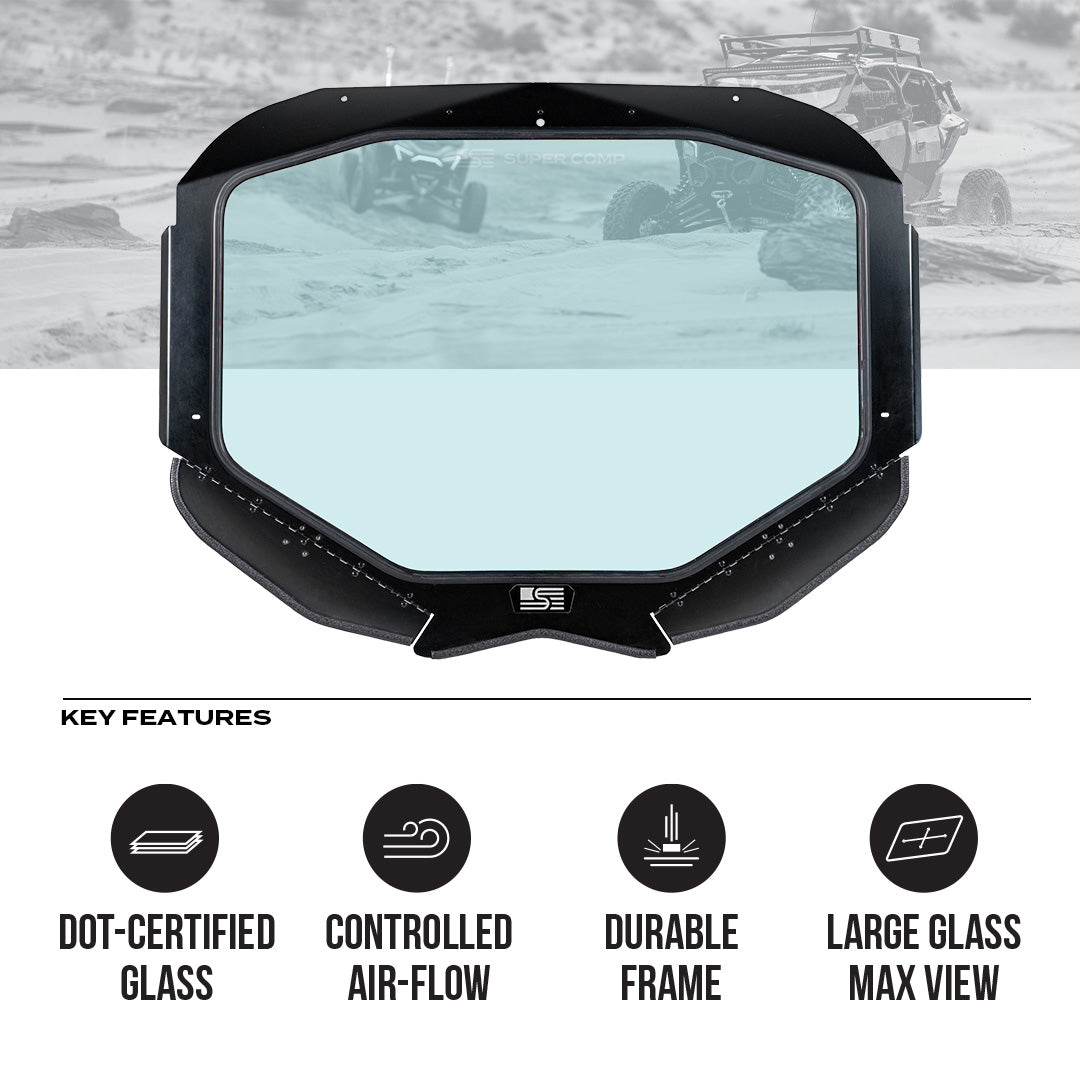 Can-Am Maverick X3 Glass Front Windshield - Glass Front Windshield
