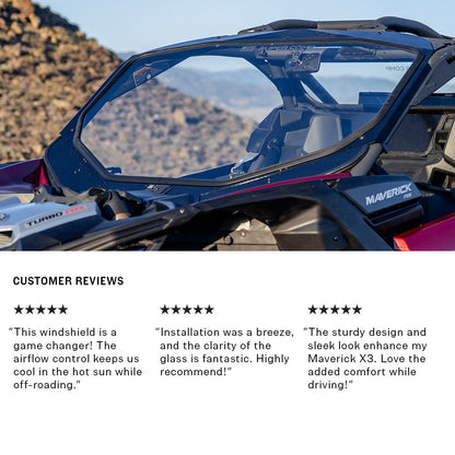 Can-Am Maverick X3 Glass Front Windshield - Glass Front Windshield