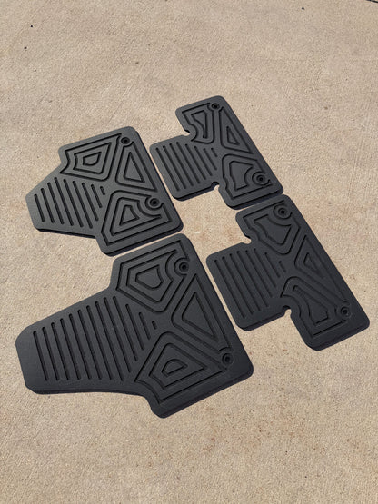 CAN-AM Maverick X3 HD 9mm Rubber Mats (2016 - current) - 4 Door Crew Floor / XTREAM WAVE Design (Most Popular) - Floor