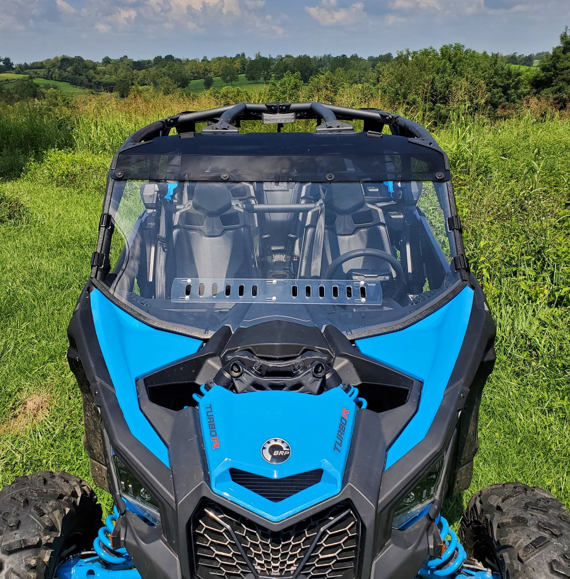 Can-Am Maverick X3 Max - 2 Pc Windshield with Clear Visor w/Hard Coat Vent and Clamp Options - Windshields