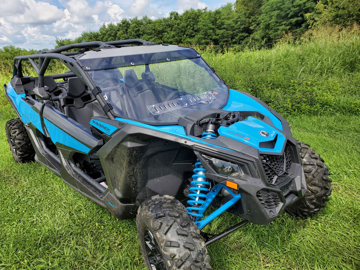 Can-Am Maverick X3 Max - 2 Pc Windshield with Clear Visor w/Hard Coat Vent and Clamp Options - Windshields