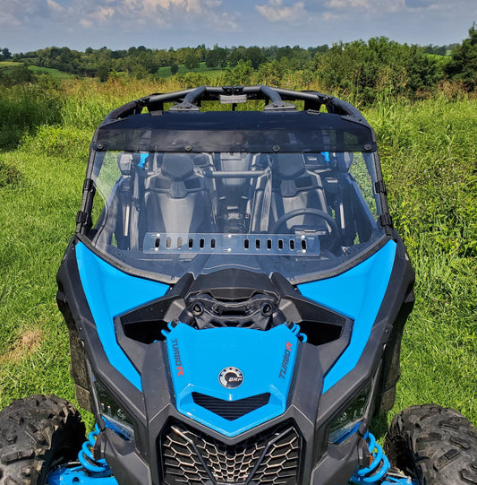 Can-Am Maverick X3 Max - 2 Pc Windshield with Tinted Visor w/Hard Coat Vent and Clamp Options - Windshields