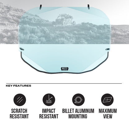 Can-Am Maverick X3 Polycarbonate Full Front Windshield - Polycarbonate Front Windshield
