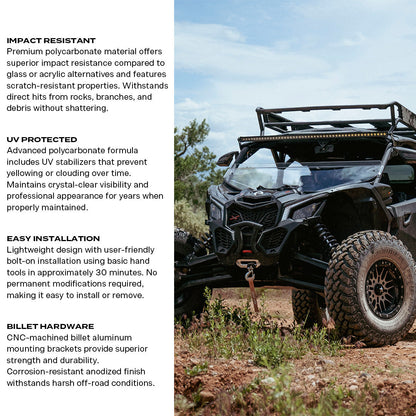 Can-Am Maverick X3 Polycarbonate Half Front Windshield - Polycarbonate Front Windshield