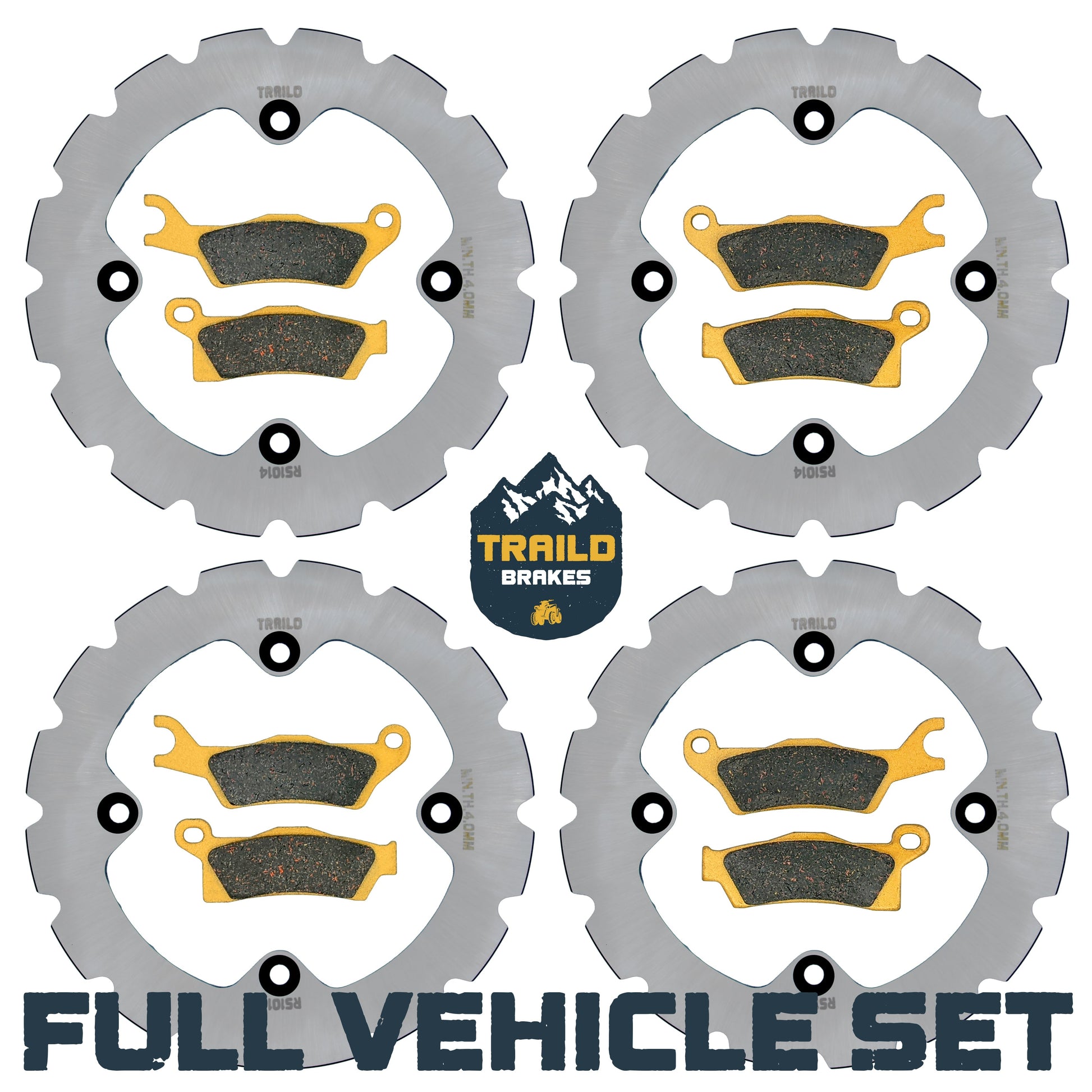 Can-Am Outlander 1000/650/450 6x6 2015-2026 Ridge Rider Rotor and Pad Kit - Ceramic Pad & Rotor Set - Pad & Rotor Kit