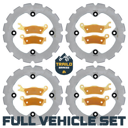 Can-Am Outlander 1000/850/650/450 6x6 2015-2026 Ridge Rider Rotor and Pad Kit - Brass Pad & Rotor Set - Pad & Rotor Kit