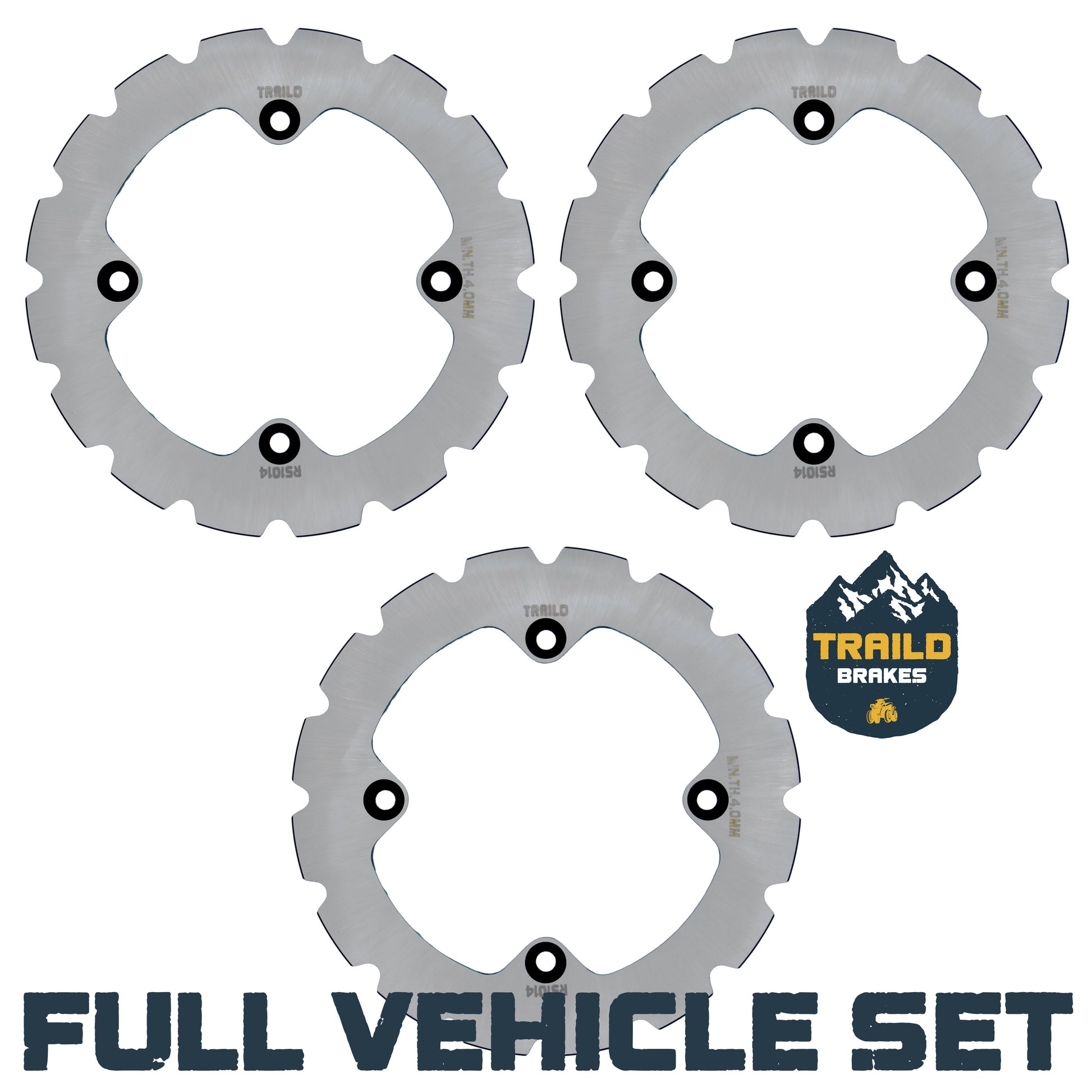 Can-Am Renegade 1000/850/650/570 2020-2026 Ridge Rider Disc Brake Rotor Kit - Full Vehicle Set - Brake Rotors