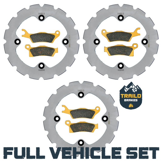 Can-Am Renegade 1000/850/650/570 2020-2026 Ridge Rider Rotor and Pad Kit - Ceramic Pad & Rotor Set - Pad & Rotor Kit