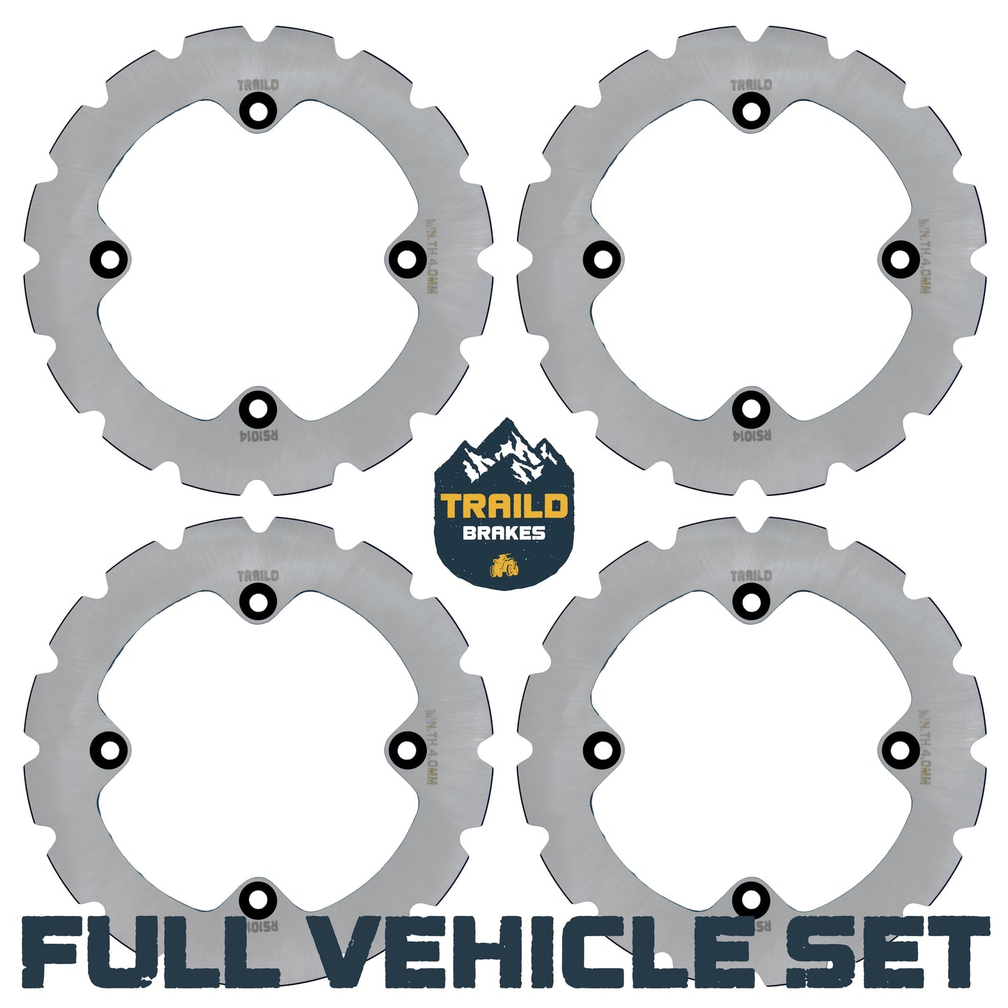 Can-Am Renegade 1000/850/800/570/500 2012-2019 Ridge Rider Disc Brake Rotor Kit - Full Vehicle Set - Brake Rotors