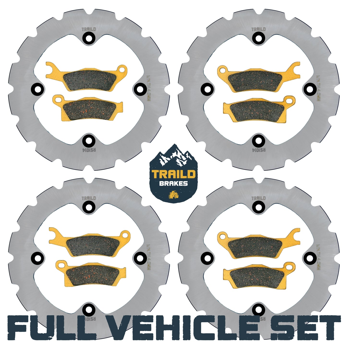 Can-Am Renegade 1000/850/800/570/500 2012-2019 Ridge Rider Rotor and Pad Kit - Ceramic Pad & Rotor Set - Pad & Rotor Kit