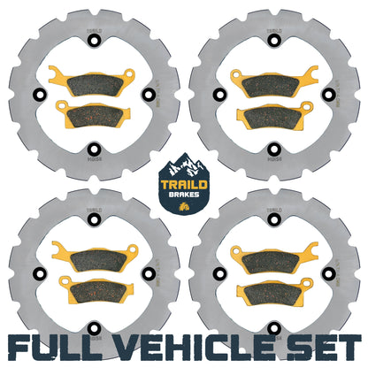 Can-Am Renegade 1000/850/800/570/500 2012-2019 Ridge Rider Rotor and Pad Kit - Ceramic Pad & Rotor Set - Pad & Rotor Kit