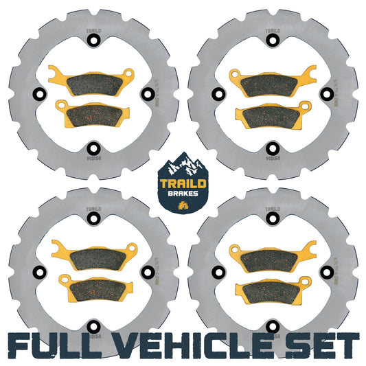 Can-Am Renegade 1000/850/800/570/500 2012-2019 Ridge Rider Rotor and Pad Kit - Ceramic Pad & Rotor Set - Pad & Rotor Kit