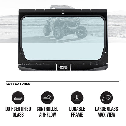 CF Moto 950 Sport Front Windshield - Glass Front Windshield