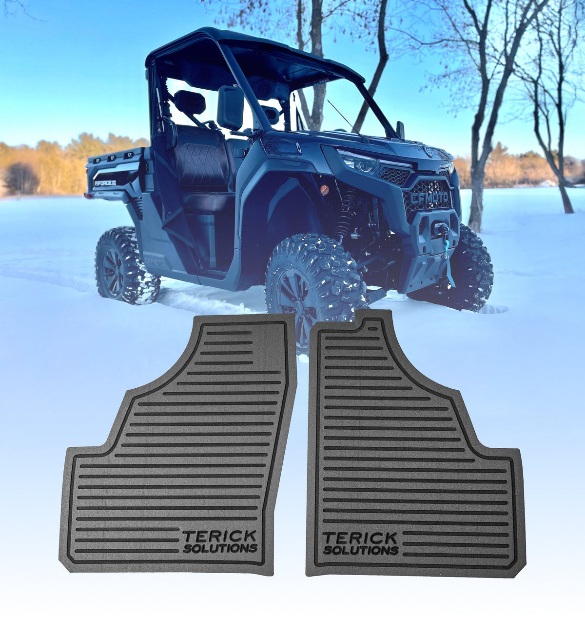 CFMOTO U10 PRO Rubber Floor Mats - 2 Door 3 Seater - UTV Rubber floor mats