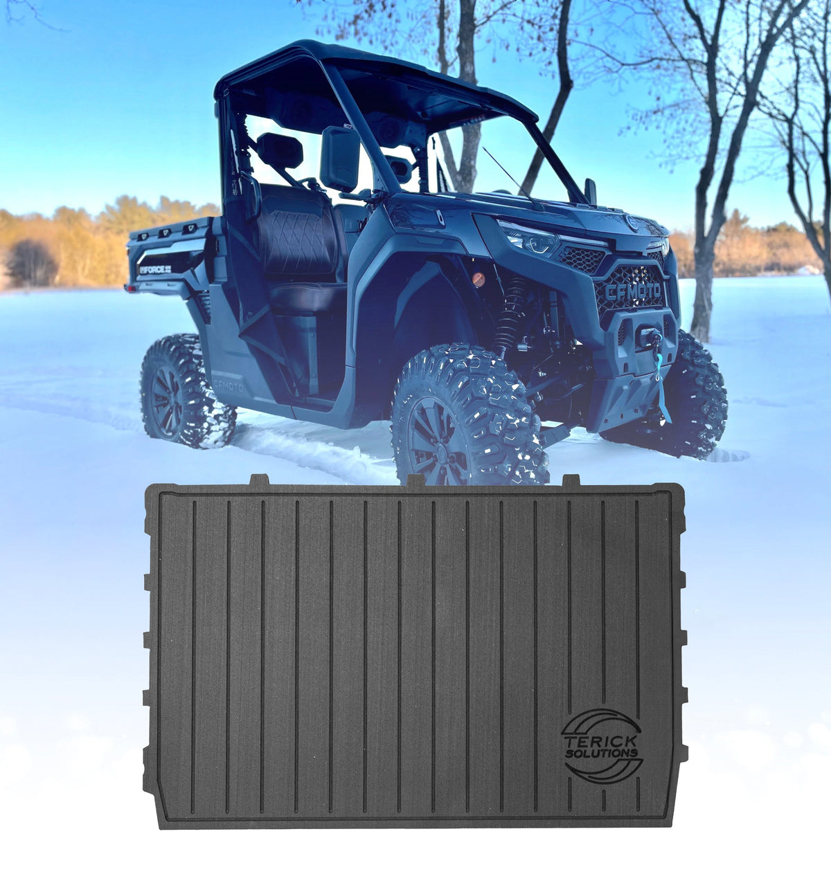 CFMOTO U10 PRO Rubber Floor Mats - Rear Cargo Mat - UTV Rubber floor mats