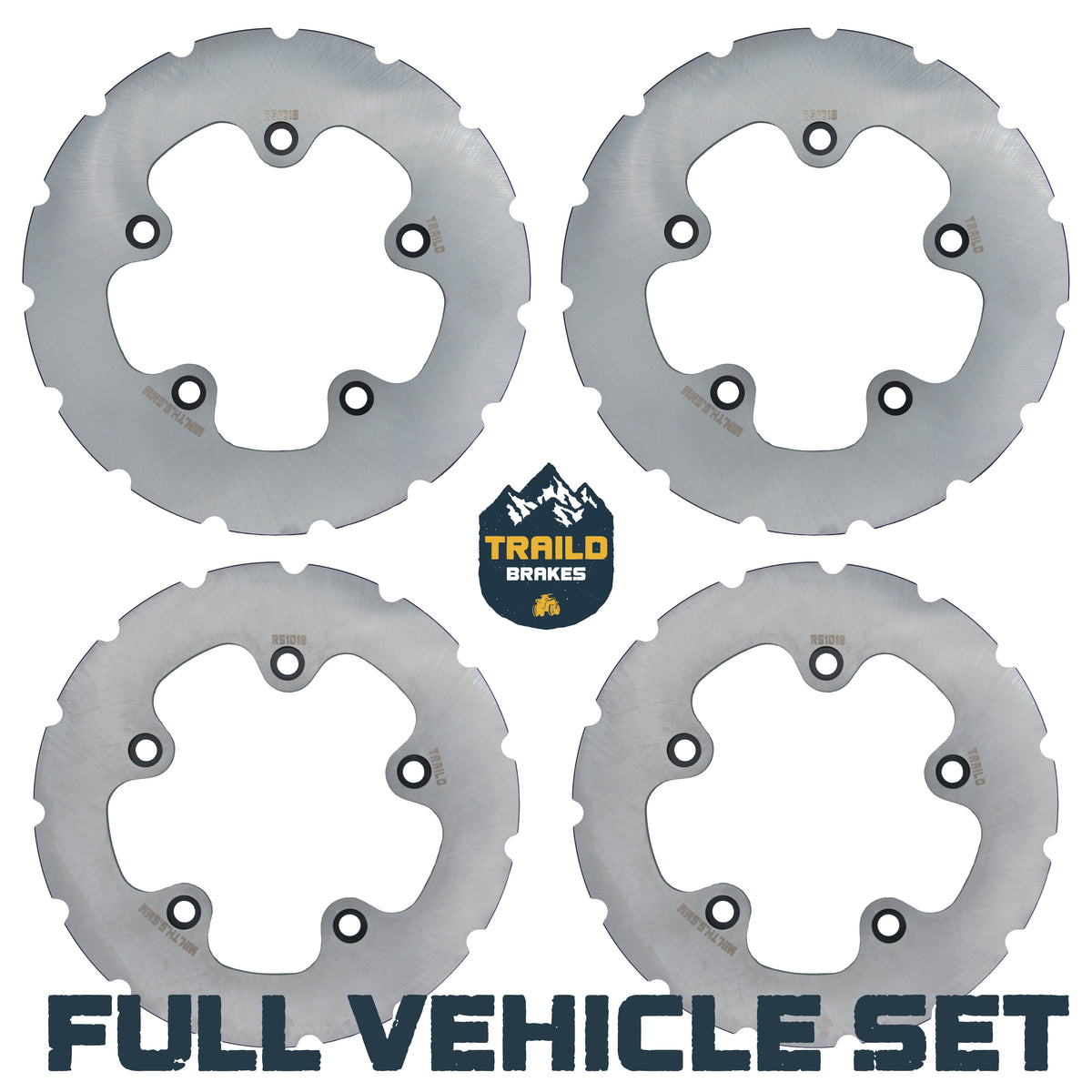 CFMoto U10 PRO/U10XL PRO 2025-2026 Ridge Rider Disc Brake Rotors - Full Vehicle Set (Front & Rear) - Brake Rotors