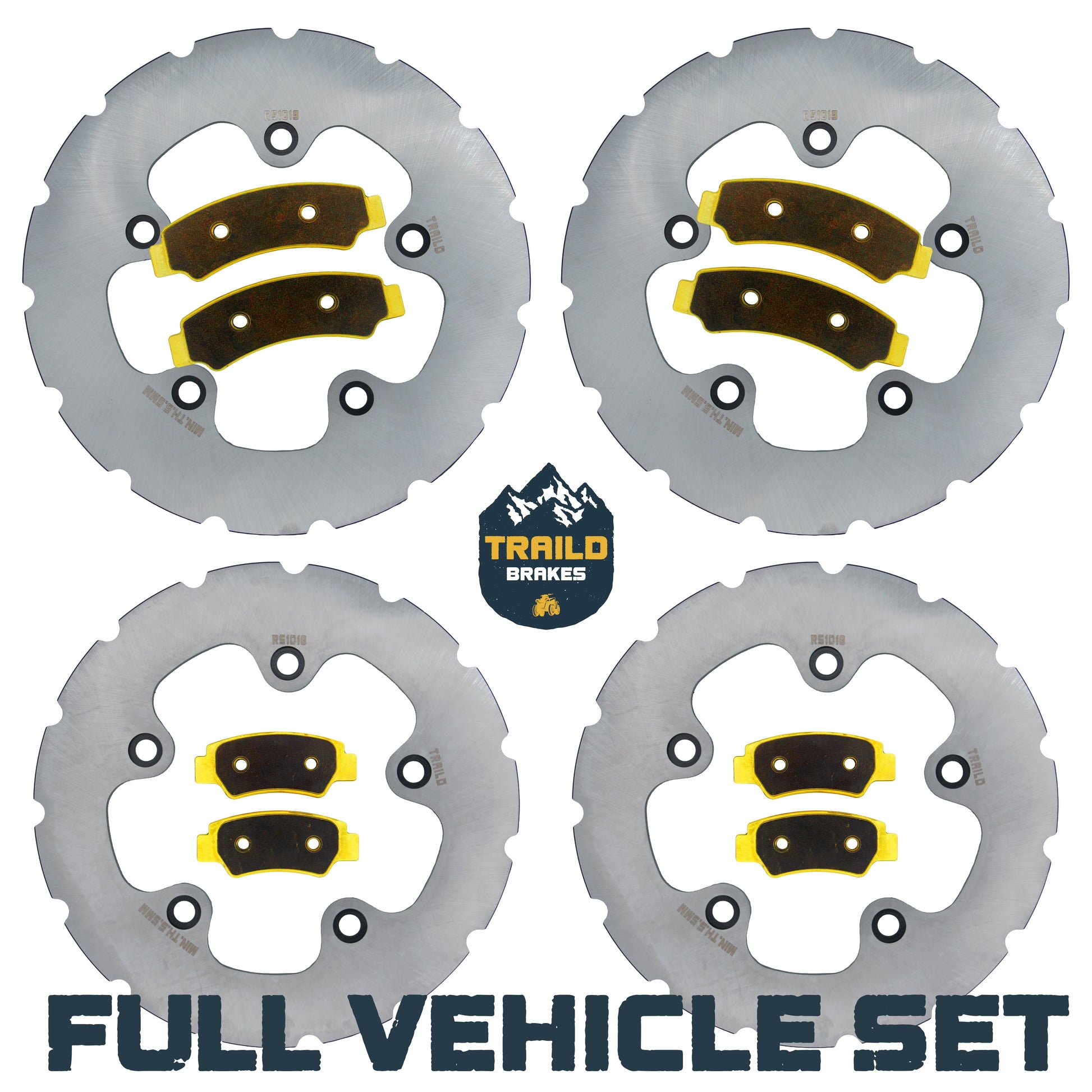 CFMoto U10 PRO/U10XL PRO 2025-2026 Ridge Rider Rotor and Pad Kit - Brass Pad & Rotor Set - Pad & Rotor Kit