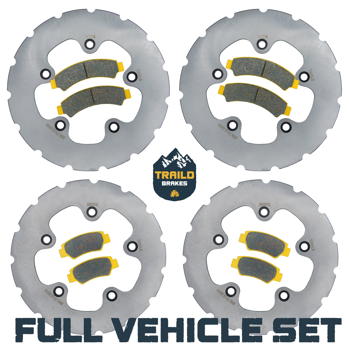 CFMoto U10 PRO/U10XL PRO 2025-2026 Ridge Rider Rotor and Pad Kit - Ceramic Pad & Rotor Set - Pad & Rotor Kit