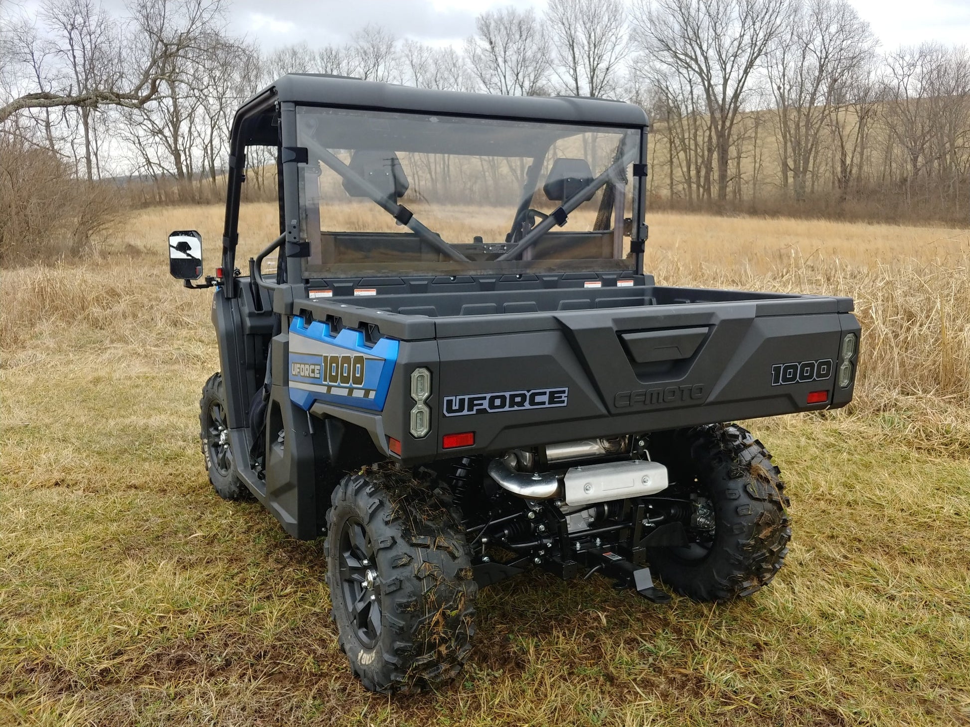 CFMoto UForce 1000 - 1 Pc Lexan Back Panel w/Clamp and Vent Options - Windshields
