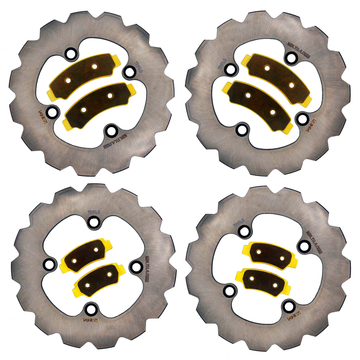 CFMoto UForce 1000/600 2019-2026 Ridge Rider Rotor and Pad Kit - Brass Pad & Rotor Set - Pad & Rotor Kit