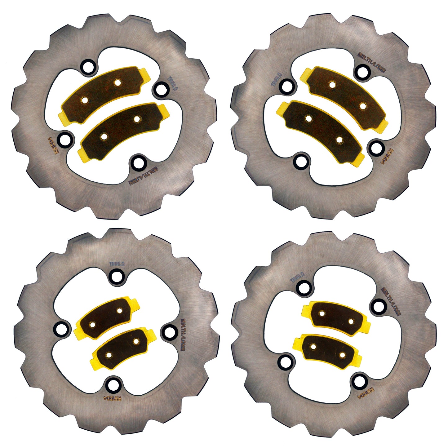 CFMoto UForce 1000/600 2019-2026 Ridge Rider Rotor and Pad Kit - Brass Pad & Rotor Set - Pad & Rotor Kit