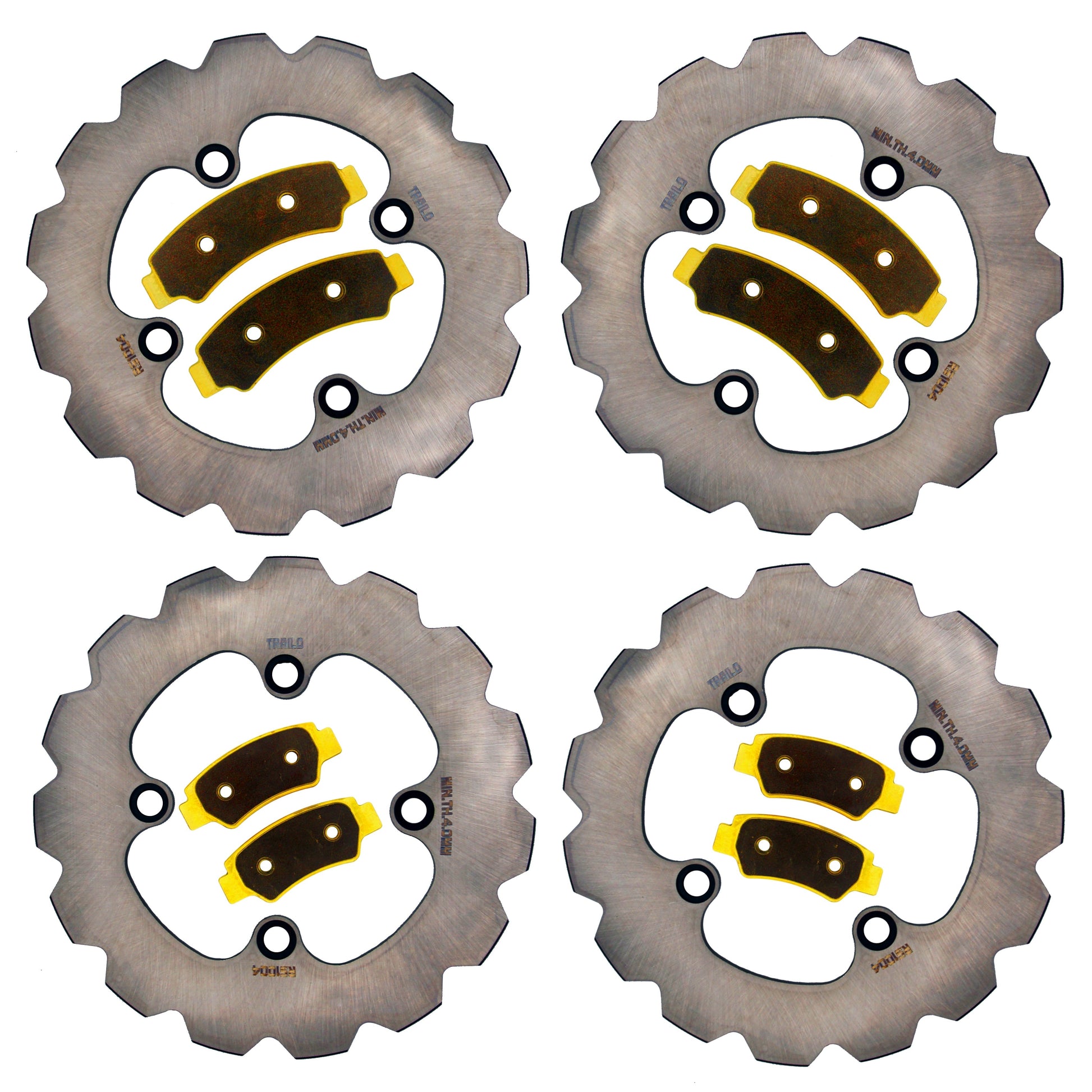 CFMoto UForce 1000/600 2019-2026 Ridge Rider Rotor and Pad Kit - Brass Pad & Rotor Set - Pad & Rotor Kit
