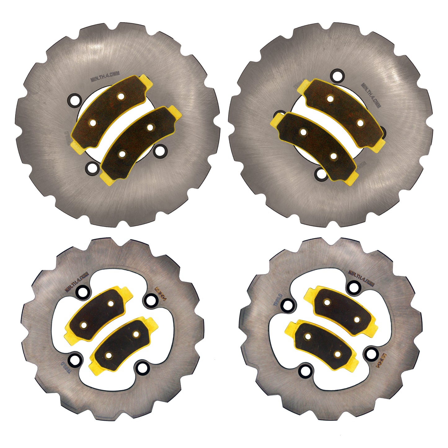 CFMoto UForce 1000 XL/800 XL (6-Seater) 2022-2026 Ridge Rider Rotor and Pad Kit - Brass Pad & Rotor Set - Pad & Rotor