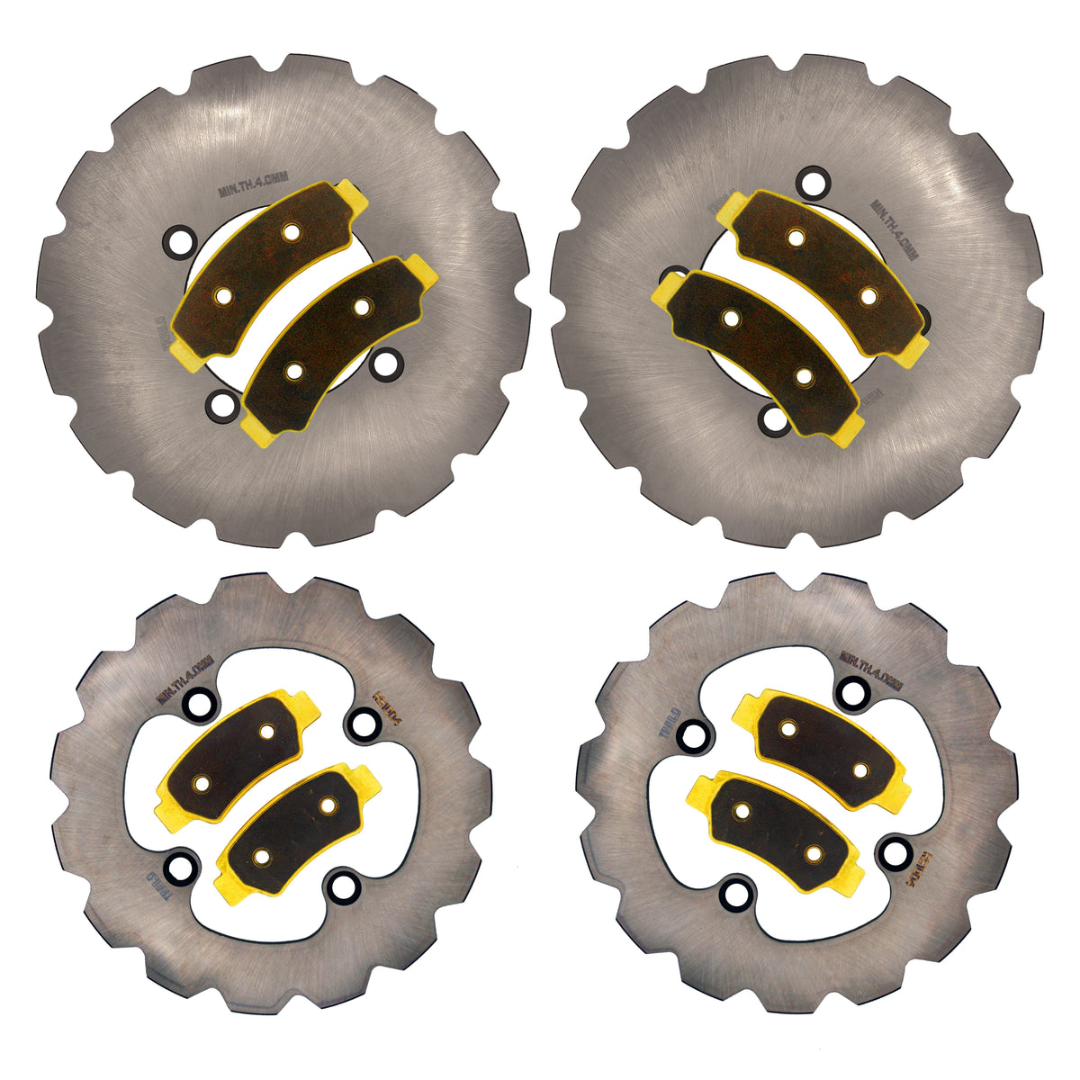 CFMoto UForce 1000 XL/800 XL (6-Seater) 2022-2026 Ridge Rider Rotor and Pad Kit - Brass Pad & Rotor Set - Pad & Rotor