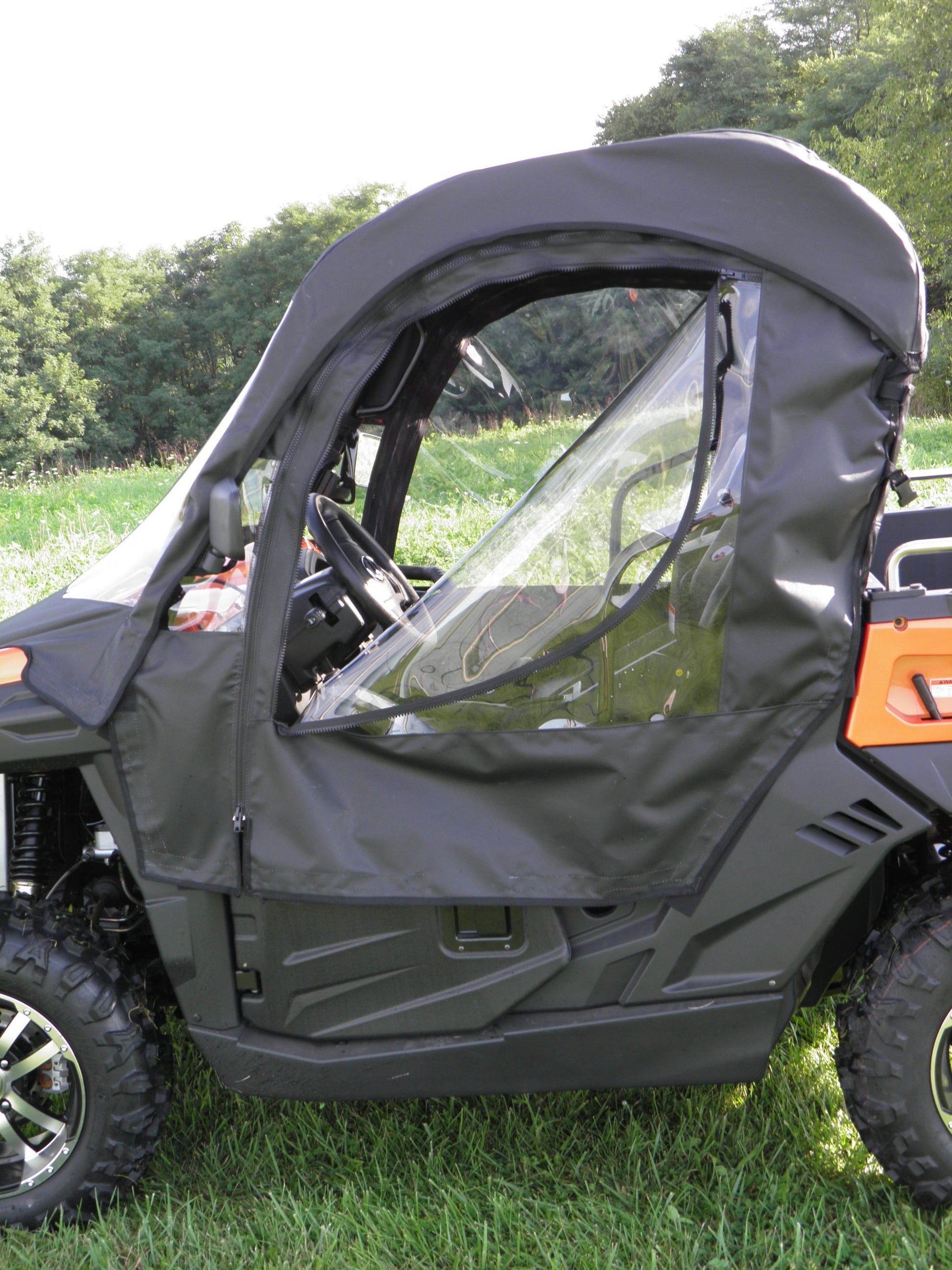 CFMoto UForce 500/800 - Full Cab Enclosure with Vinyl Windshield (Half Doors) - Full Cab Enclosure