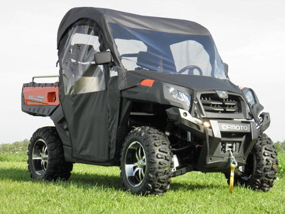 CFMoto UForce 500/800 - Full Cab Enclosure with Vinyl Windshield (Full Doors)