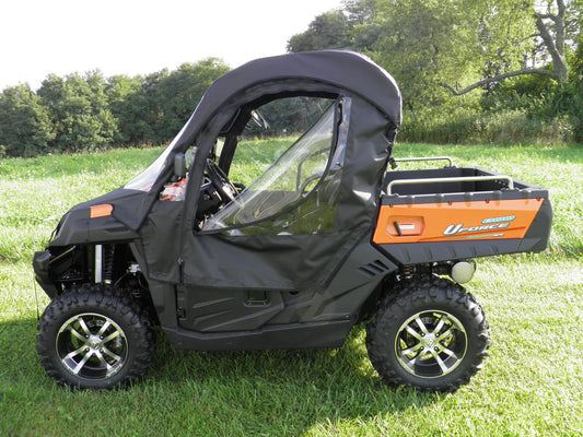 CFMoto UForce 500/800 - Full Cab Enclosure with Vinyl Windshield (Half Doors)