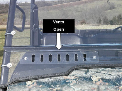 CFMoto UForce 600 - 1 Pc Lexan Back Panel w/Clamp and Vent Options - Windshields