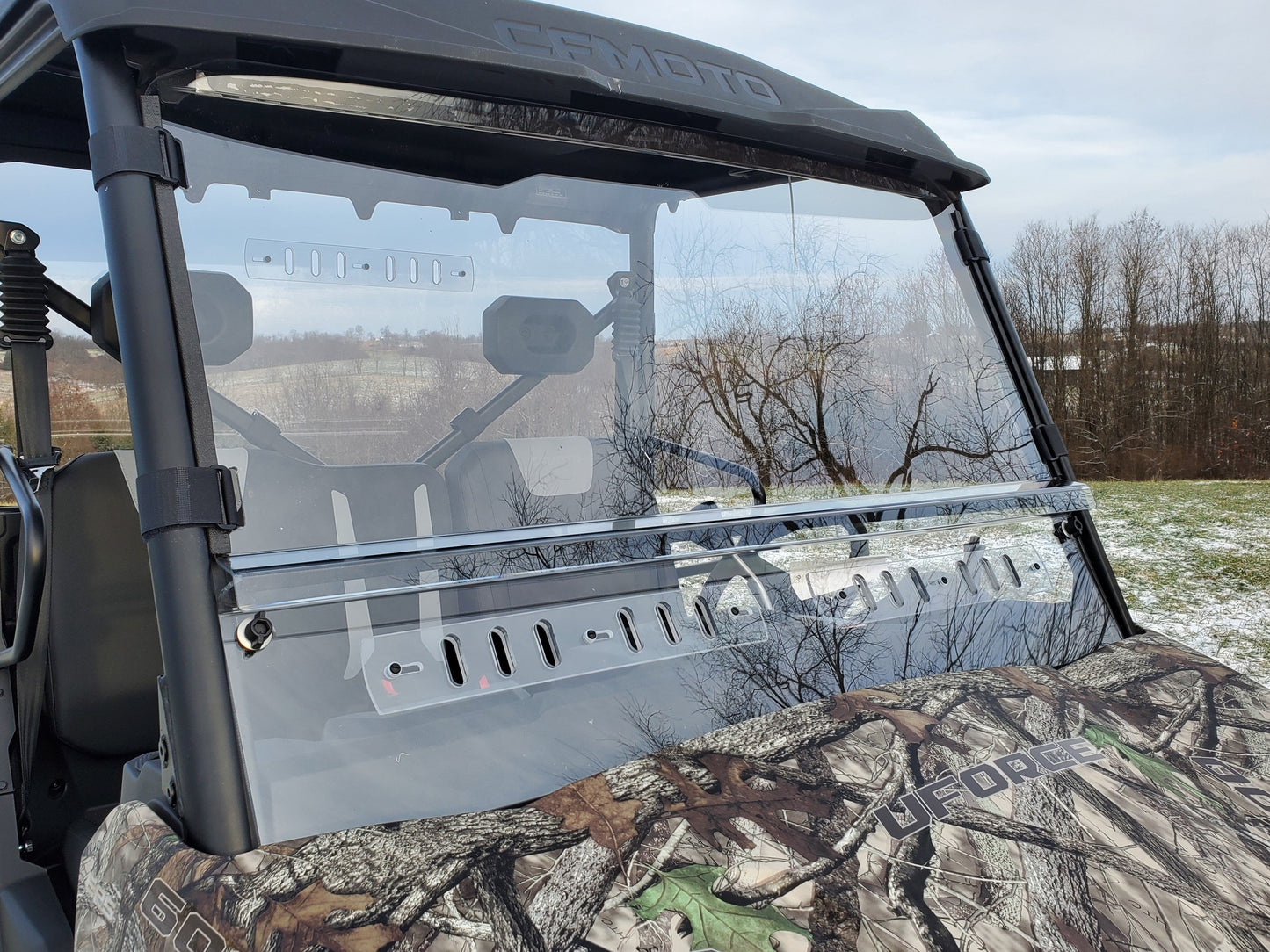 CFMoto UForce 600 - 2 Pc Scratch-Resistant Windshield with Vent and Clamp Options - Windshields