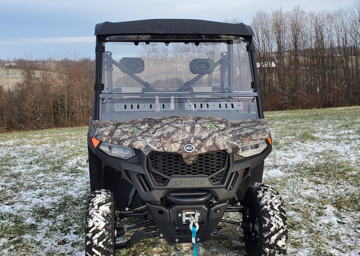 CFMoto UForce 600 - 2 Pc Scratch-Resistant Windshield with Vent and Clamp Options - Windshields