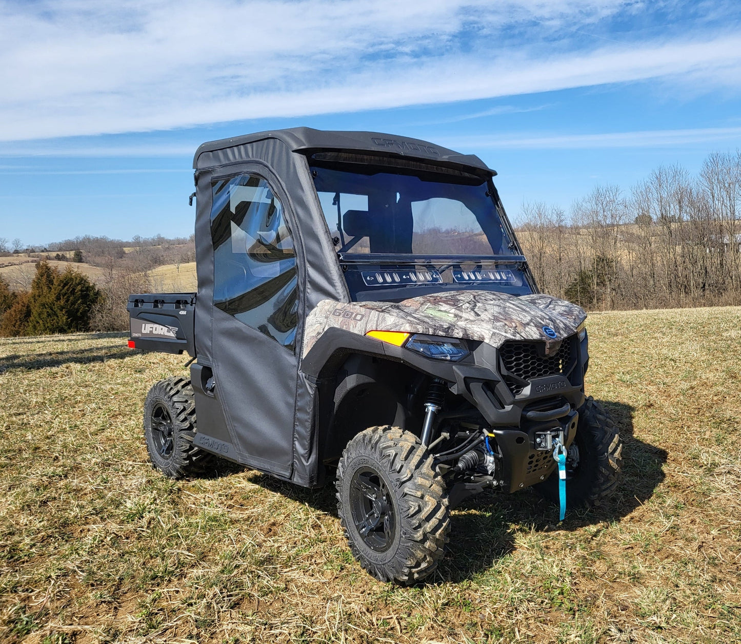 CFMoto UForce 600 - Door/Rear Window Combo w/Color and Zip Window Options - Full Door/Back Panel